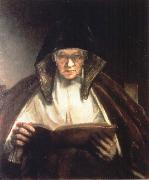 REMBRANDT Harmenszoon van Rijn An Old Woman Reading oil painting picture wholesale